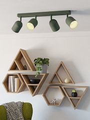 Eglo Green Tilston Steel Minimalist 4-Light Ceiling Spotlight - Image 1 of 5