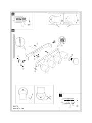 Eglo Green Tilston Steel Minimalist 4-Light Ceiling Spotlight - Image 4 of 5