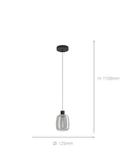 Eglo Black Molochio-Z Smart Control Vaporised Glass Pendant - Image 4 of 6