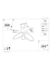 Eglo Black Calarossa-Z Smart Control LED RGB Ceiling Light - Image 5 of 7