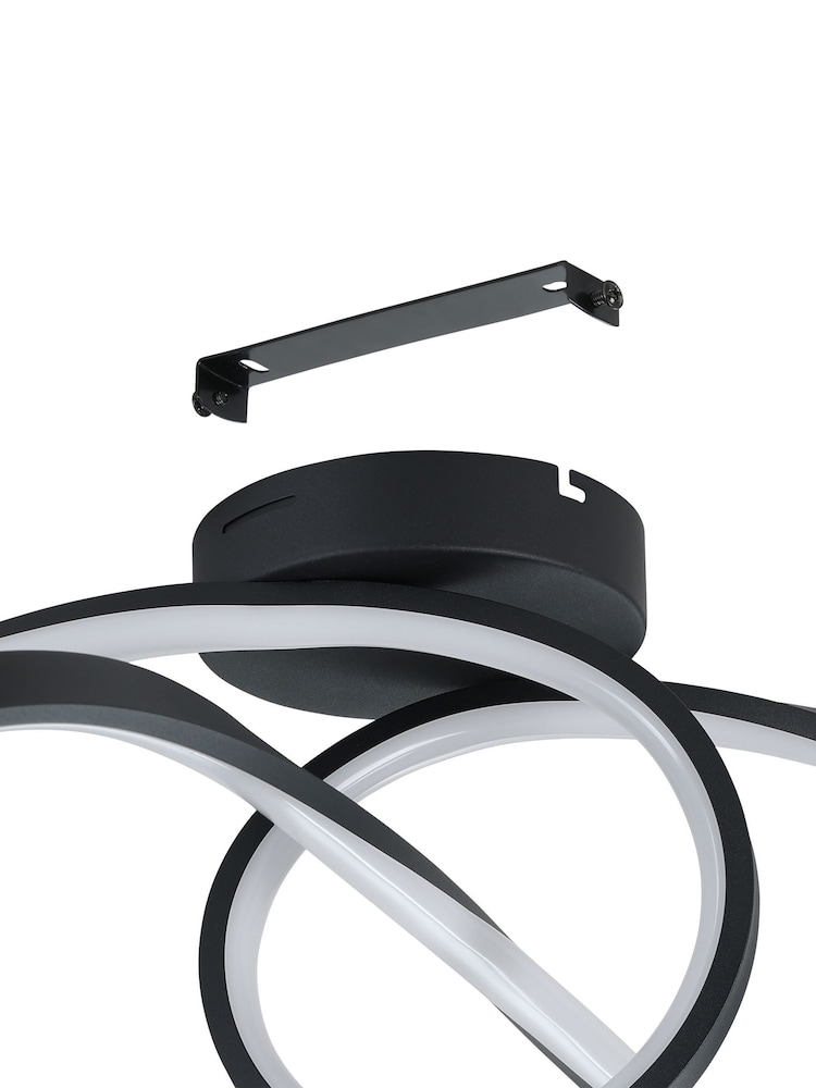 Eglo Black Calarossa-Z Smart Control LED RGB Ceiling Light - Image 7 of 7 Eglo Black Calarossa-Z Smart Control LED RGB Ceiling Light - Image 7 of 7