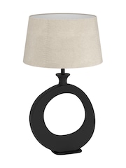 Eglo Black Diezma Linen & Steel Table Lamp - Image 2 of 5
