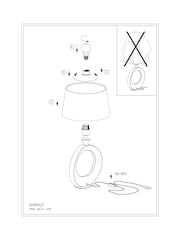 Eglo Black Diezma Linen & Steel Table Lamp - Image 5 of 5