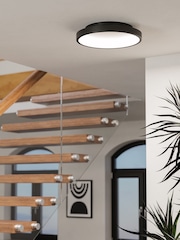 Eglo Black Loretello-Z Smart Control LED RGB Ceiling Light - Image 1 of 7