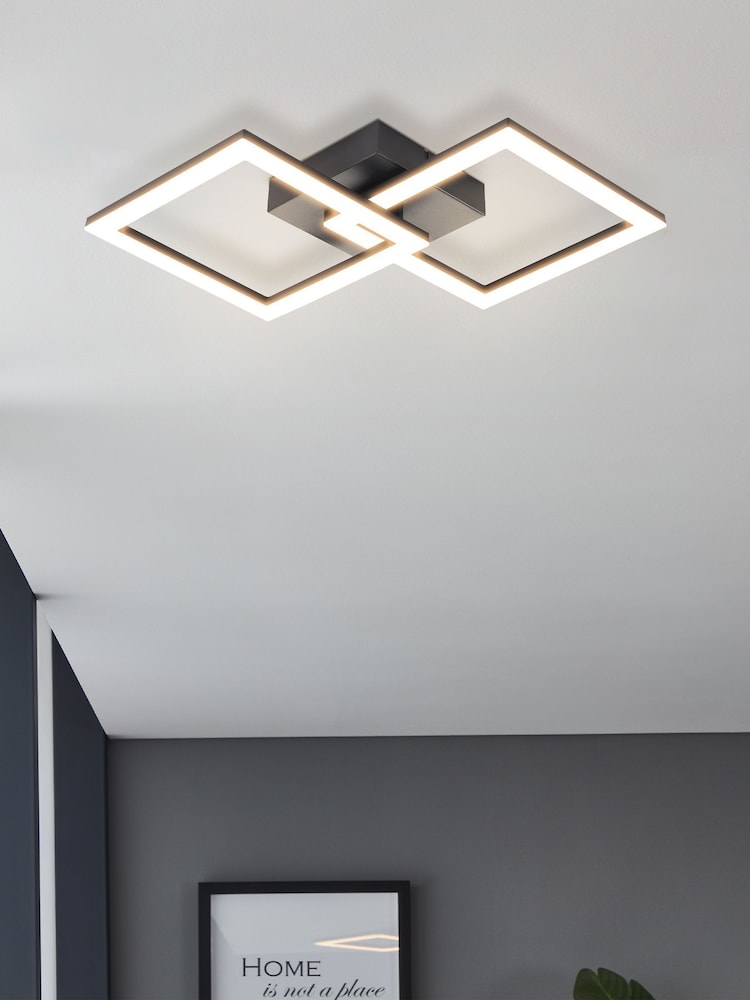 Eglo black Basic Palmaves-E LED Ceiling Light, 3000K - Image 1 of 5 Eglo black Basic Palmaves-E LED Ceiling Light, 3000K - Image 1 of 5