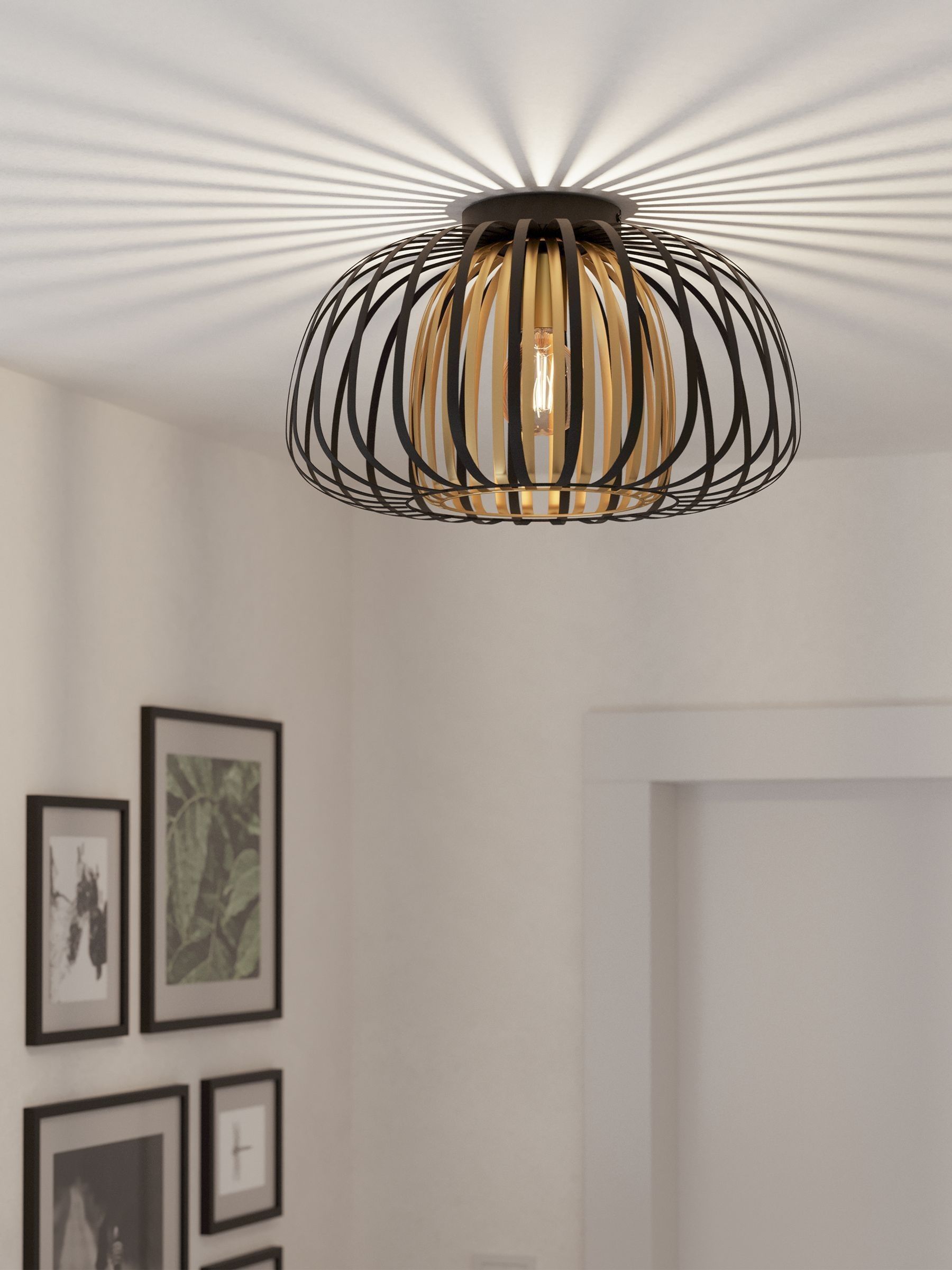 B&Q - Encinitos Black And Gold Modern Ceiling Light - Image 2