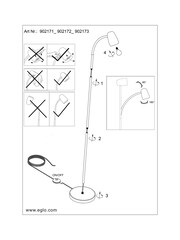Eglo Green Carlo Modern Steel Flexible Floor Lamp - Image 5 of 5