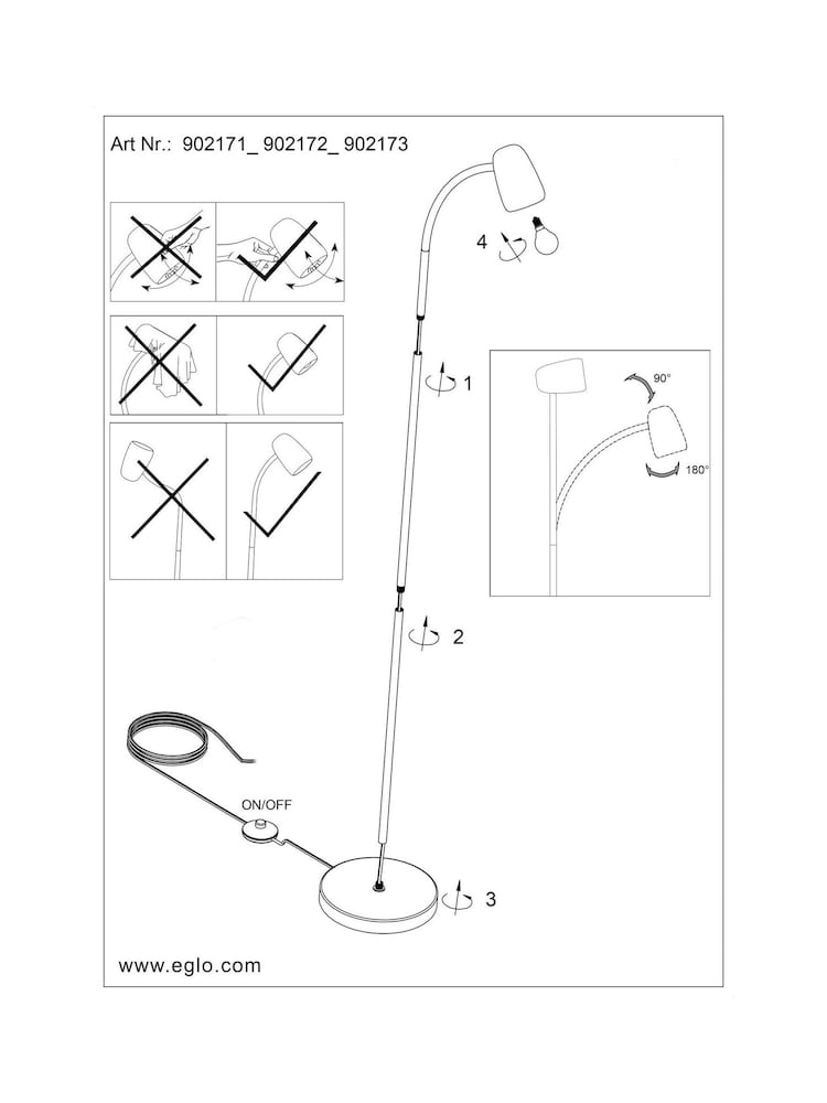 Eglo Green Carlo Modern Steel Flexible Floor Lamp - Image 5 of 5