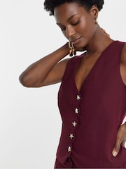 JD Williams Purple Scallop Edge Waistcoat - Image 3 of 4