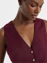 JD Williams Purple Scallop Edge Waistcoat - Image 4 of 4