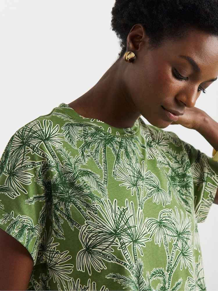 JD Williams Brown Short Sleeve Curved Hem Longline Tops 2 Pack - Image 4 of 4