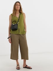 JD Williams Green Boucle Button Through Longline Top - Image 1 of 4