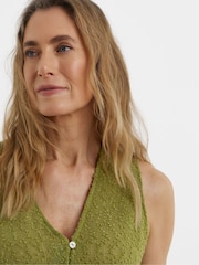 JD Williams Green Boucle Button Through Longline Top - Image 4 of 4