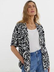 JD Williams White Edge to Edge Short Sleeve Cardigan - Image 2 of 4