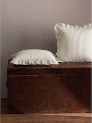 The Set 2 Pack Green Woven Stripe Cushion Covers - Image 2 of 3