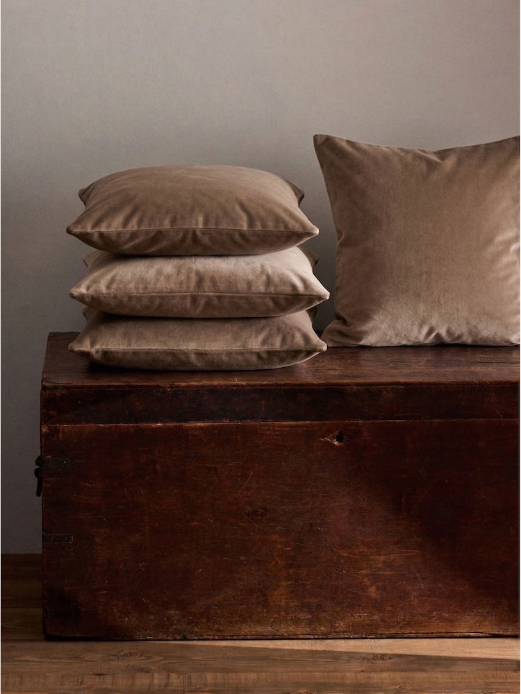 The Set 2 Pack Green Velvet Cushion Covers - Image 2 of 3