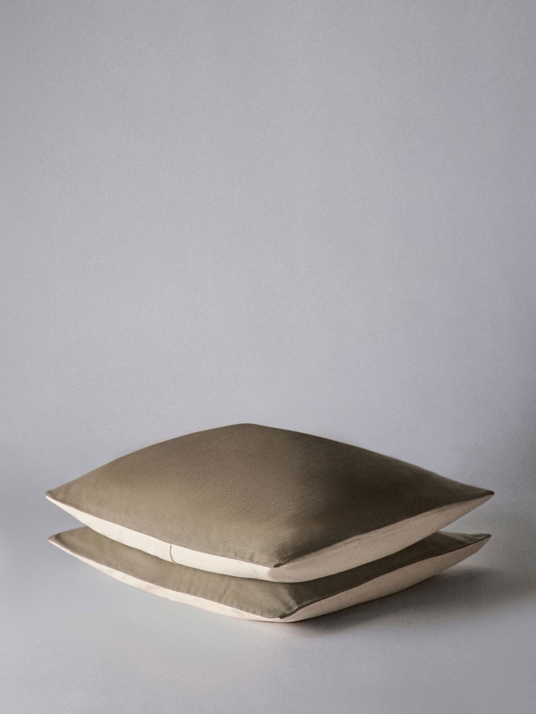 The Set 2 Pack Green Velvet Cushion Covers - Image 3 of 3