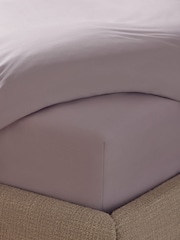 Lilac Purple Cotton Rich Fitted Bed Sheet - Image 2 of 2
