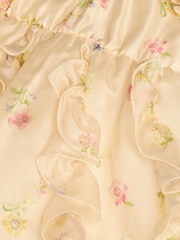 Monsoon Yellow Baby Ditsy Floral Ruffle Party Dress - Image 4 of 4