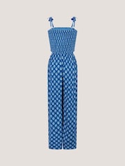 Monsoon Blue Floral Print Cut-Out Jumpsuit - Image 2 of 3