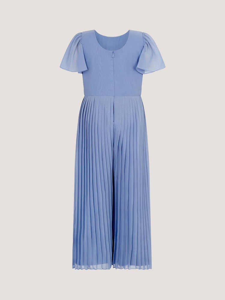 Monsoon Blue Ava Embellished Pleated Jumpsuit - Image 2 of 3