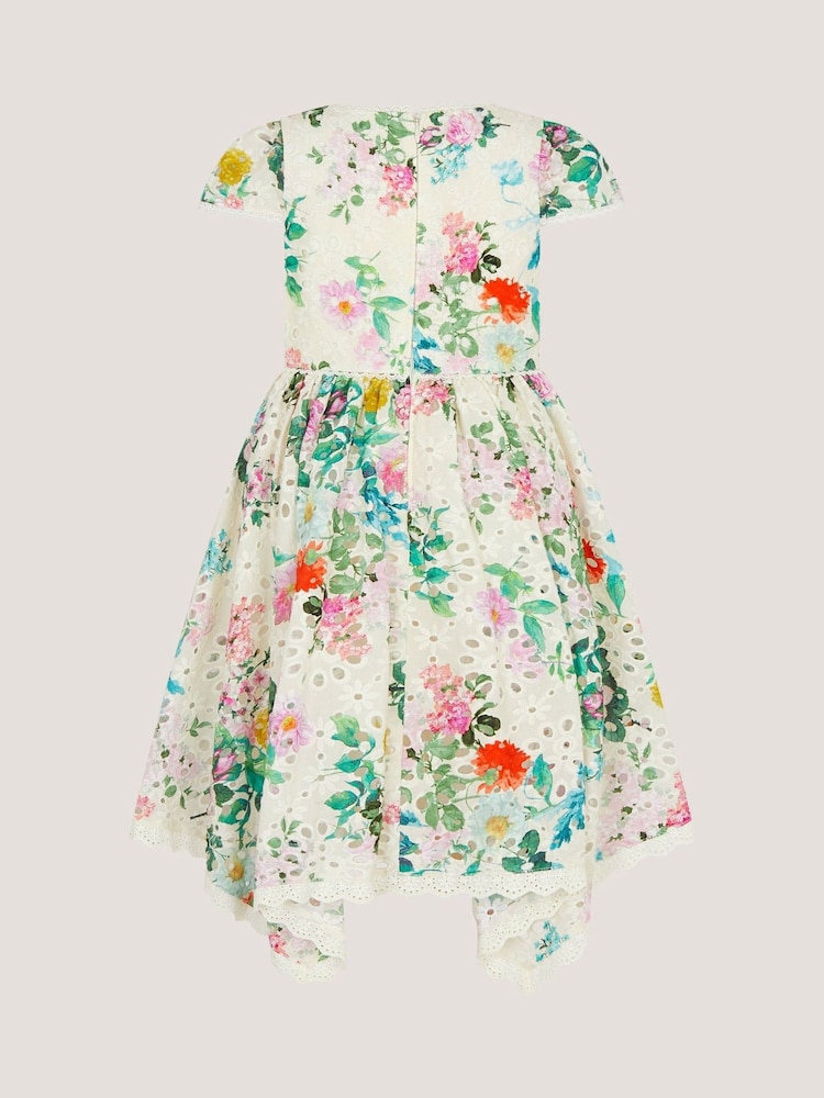 Monsoon Green Khia Floral Broderie Party Dress - Image 3 of 3 Monsoon Green Khia Floral Broderie Party Dress - Image 3 of 3