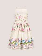 Monsoon Cream Rose Border Print Party Dress - Image 2 of 3
