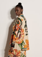 Apricot Natural Tropical Floral Print Shirt - Image 2 of 5