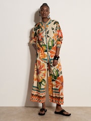 Apricot Natural Tropical Floral Print Shirt - Image 3 of 5