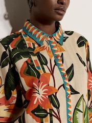 Apricot Natural Tropical Floral Print Shirt - Image 5 of 5