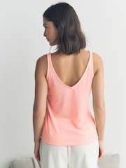 Pink/Green Scoop Neck Vests With Linen 2 Pack - Image 3 of 8