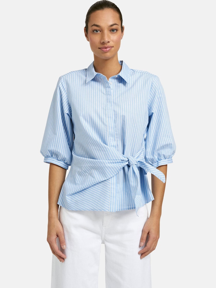 Smith & Soul Striped Cotton Shirt with Knot Tie - 画像 1 / 5