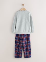 Grey/Navy Seasons Eatings Christmas Pyjamas Set (3-16yrs) - Image 7 of 9