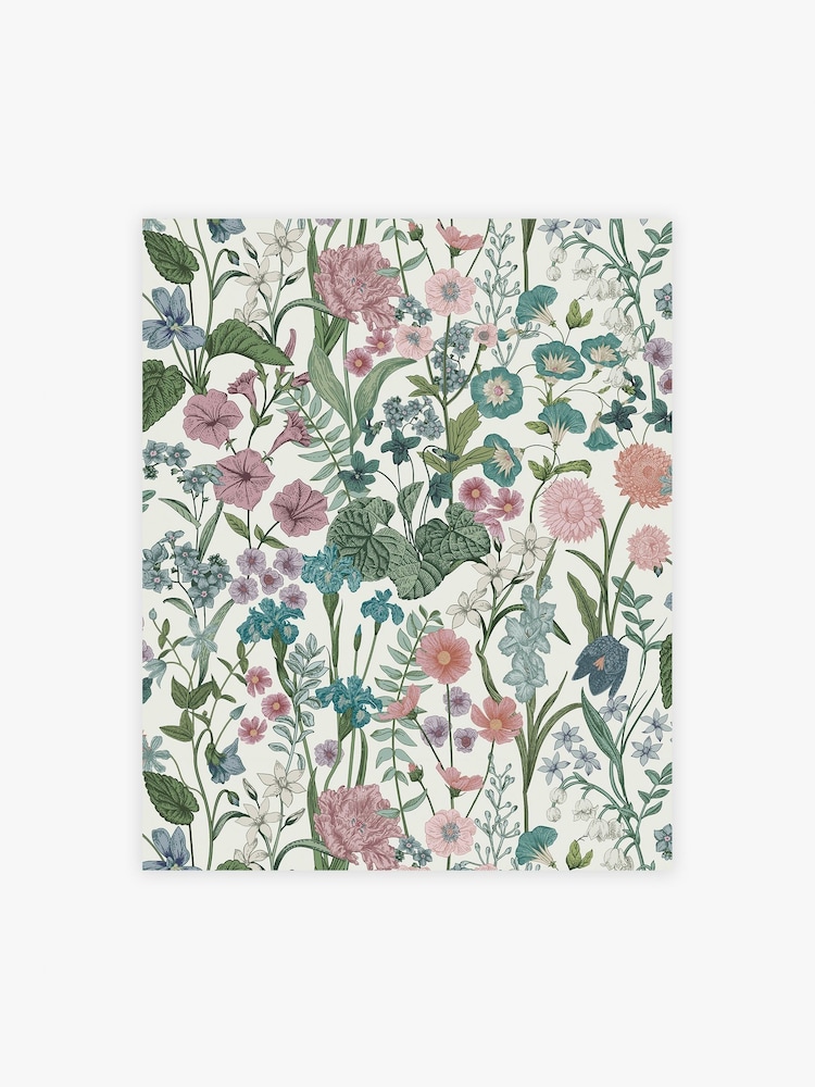 ورق جدران بطول 10م بطبعة ورود ونباتات - صورة 2 من 5