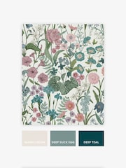 ورق جدران بطول 10م بطبعة ورود ونباتات - صورة 4 من 5