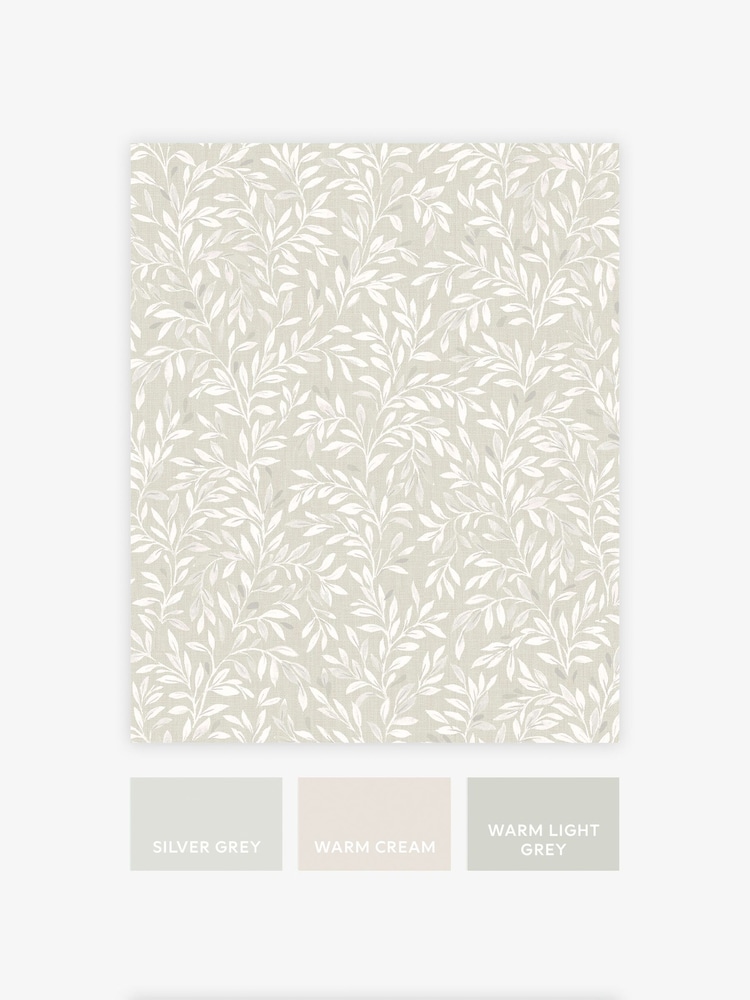 Ivory Ditsy Leaf 10M Wallpaper - Image 4 of 4