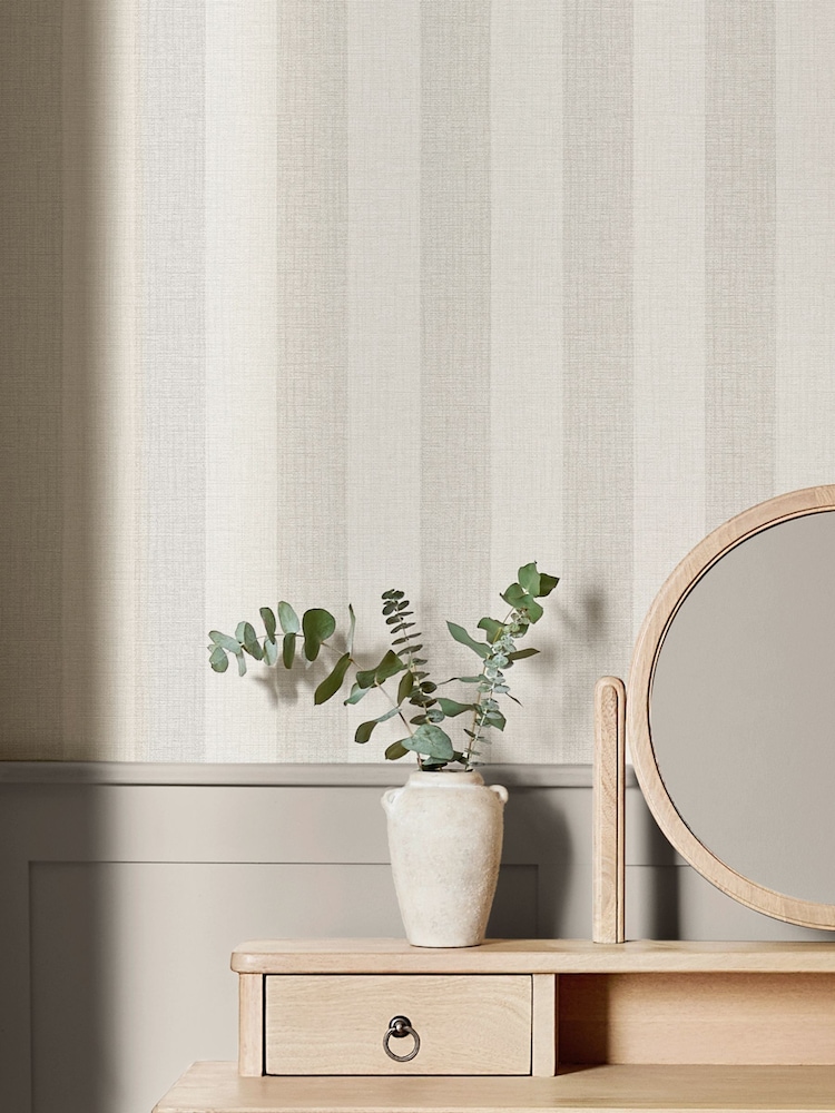 Linen Stripe 10M Wallpaper - صورة 2 من 5