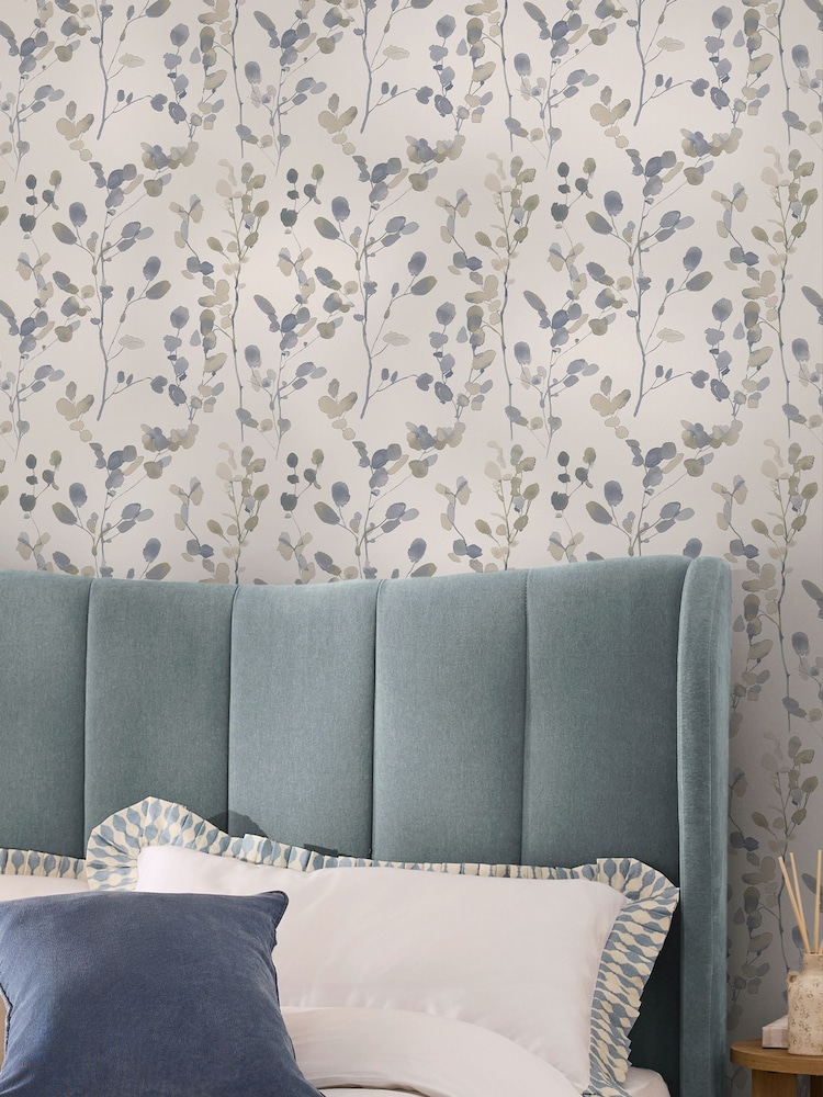 Natural Blue Honesty Leaf 10M Wallpaper - Image 2 of 5