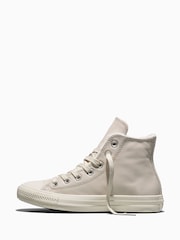Converse Ecru White Chuck Taylor High Cosy Leather Trainers - Image 2 of 6