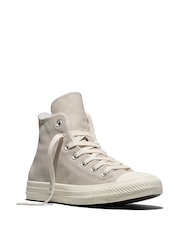 Converse Ecru White Chuck Taylor High Cosy Leather Trainers - Image 3 of 6