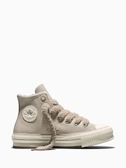 Converse Chuck Taylor EVA Lift Cozy Leather High Trainers - صورة 1 من 6