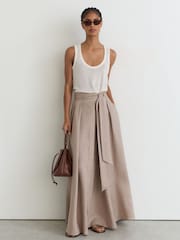 Reiss Taupe Brown Jackie Skirts - Image 6 of 7