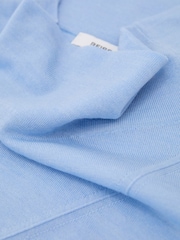 Reiss Light Blue Honey Wool Funnel-Neck Sleeveless Knit Top - Image 6 of 6