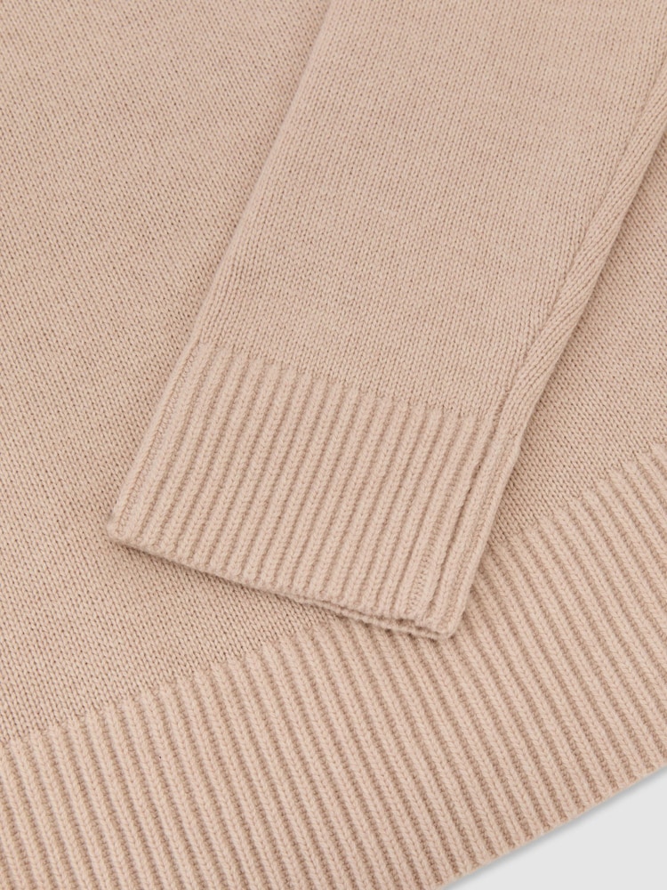 Reiss Blush Pink Mari Wool-Cashmere V-Neck Jumper - Image 7 of 7 Reiss Blush Pink Mari Wool-Cashmere V-Neck Jumper - Image 7 of 7