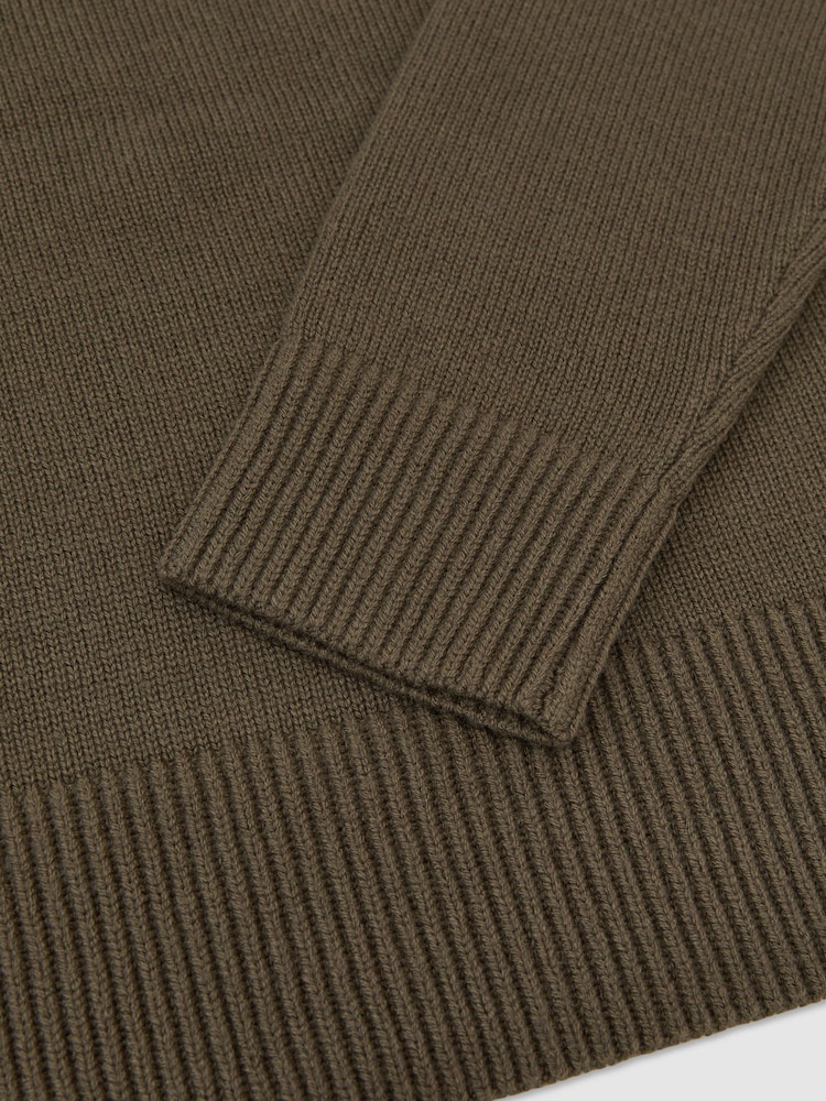 Reiss Khaki Green Mari Wool-Cashmere V-Neck Jumper - Image 6 of 6 Reiss Khaki Green Mari Wool-Cashmere V-Neck Jumper - Image 6 of 6