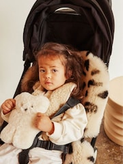 BINIBAMBA Leopard Peanut Sheepskin Snuggler Luxury Pram Liner - Image 3 of 4