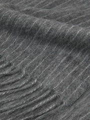 Reiss Charcoal Picton Wool and Cashmere Scarf - Image 4 of 5