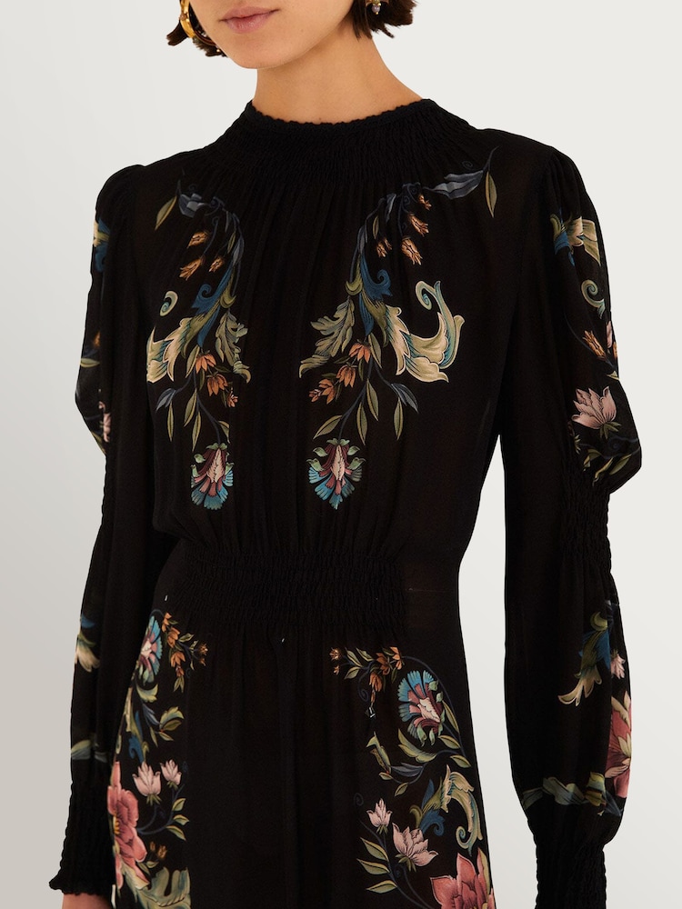 Farm Rio Black Natalia Mini Dress - Image 4 of 4 Farm Rio Black Natalia Mini Dress - Image 4 of 4