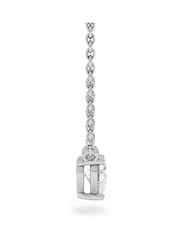 The Diamond Store Silver Wanderlust Floating Heart Cut Lab Diamond Solitaire Necklace 0.25ct H/SI in 925 Silver - Image 3 of 5