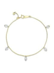 The Diamond Store White 9k Yellow Gold Vivara Lab Emerald and Lab Diamond Bracelet Set - Image 1 of 4